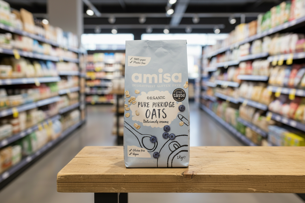 Amisa Organic Pure Porridge Oats GF - 1000g