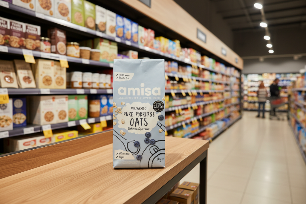 Amisa Organic Pure Porridge Oats GF - 1000g