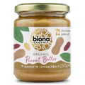 Biona Organic Peanut Butter - Smooth - Unsalted - 250g