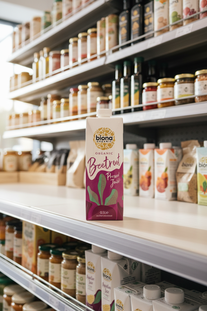 Biona Organic Beetroot Juice - Pressed - Tetra - 500ml