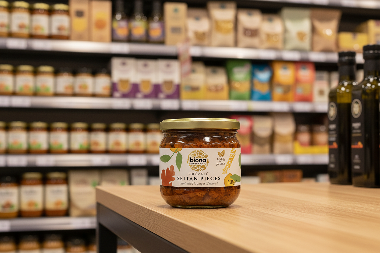 Biona Organic Seitan with Soya sauce & Ginger - 350g