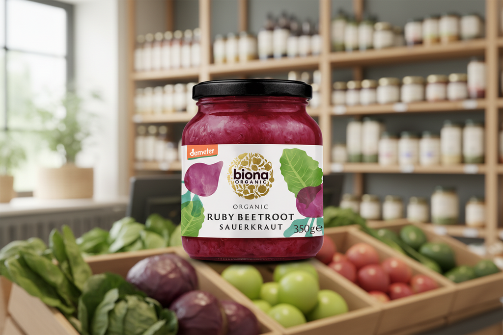 Biona Organic Demeter Sauerkraut Ruby Beetroot - 350g