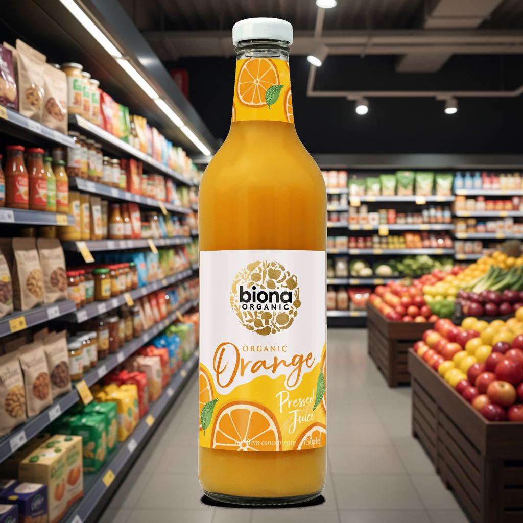 Biona Organic Orange Juice - Pressed - 750ml