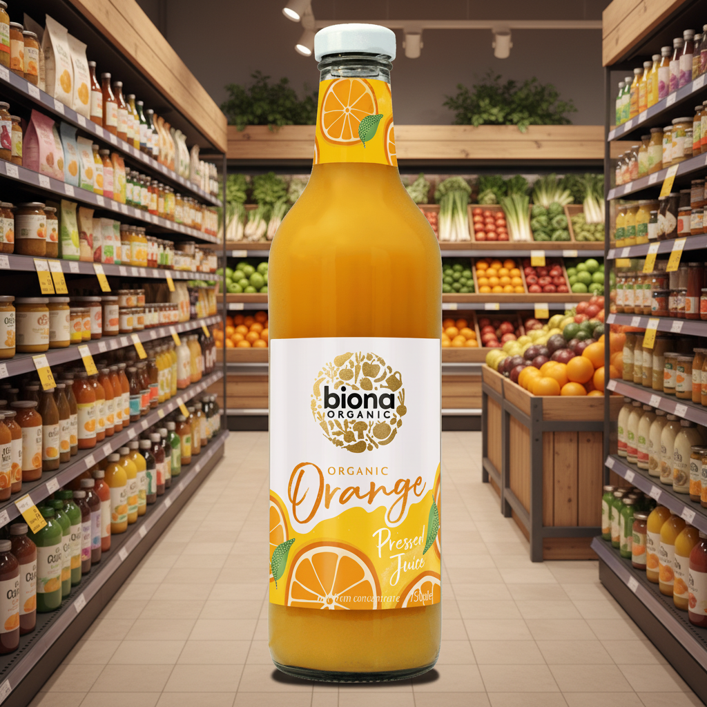 Biona Organic Orange Juice - Pressed - 750ml