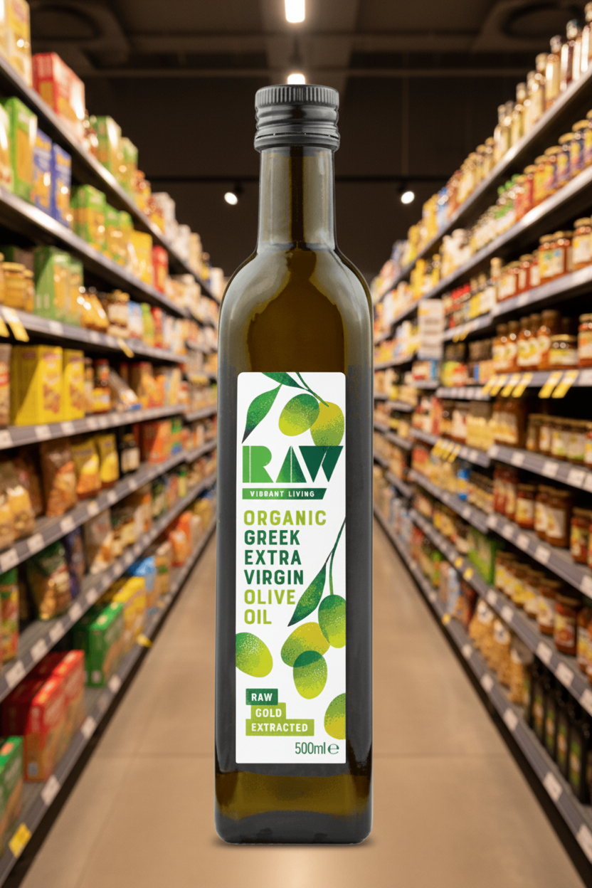 Raw Vibrant Living Org Greek Ex/Virgin Olive Oil - 500ml