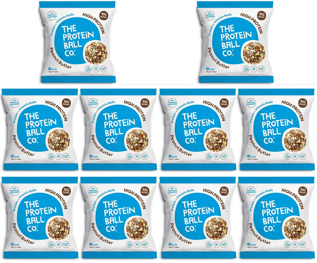 10 x The Protein Ball co Peanut Butter Protein Vit Balls - 45g