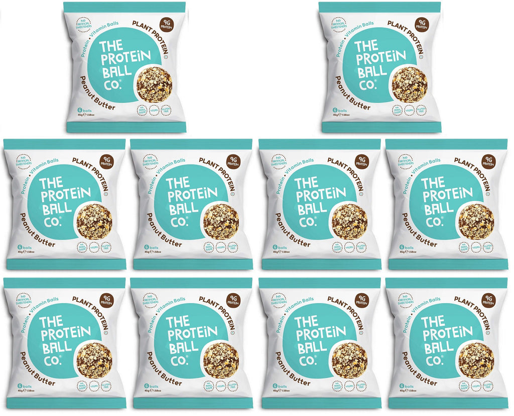 10 x The Protein Ball co Peanut Butter Pro + Vit Balls - 45g