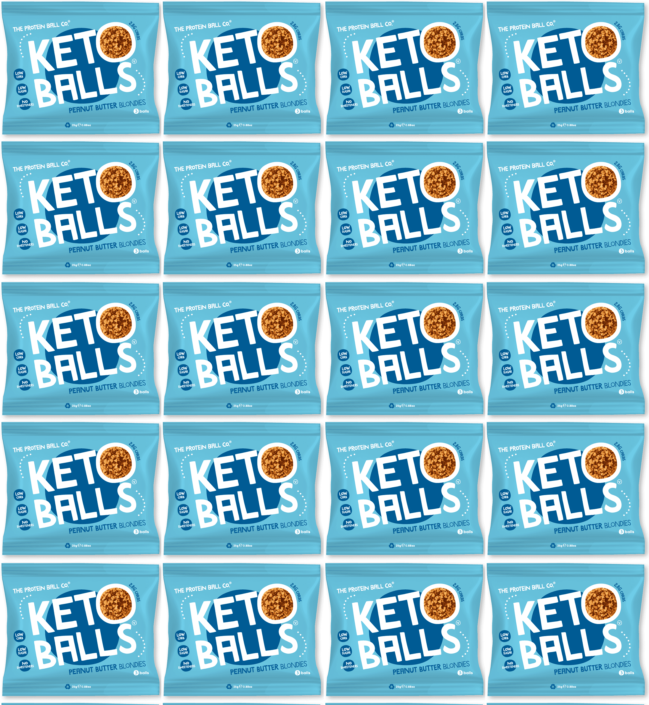 20 x The Protein Ball co P/Butter Blondies Keto Ball - 25g