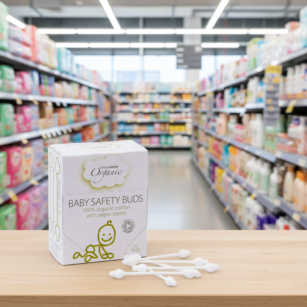 Simply Gentle Organic Safety Buds - 72pc