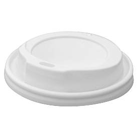 100 x Hot Cup Lid White 10/12/16Oz - Huh  90Mm