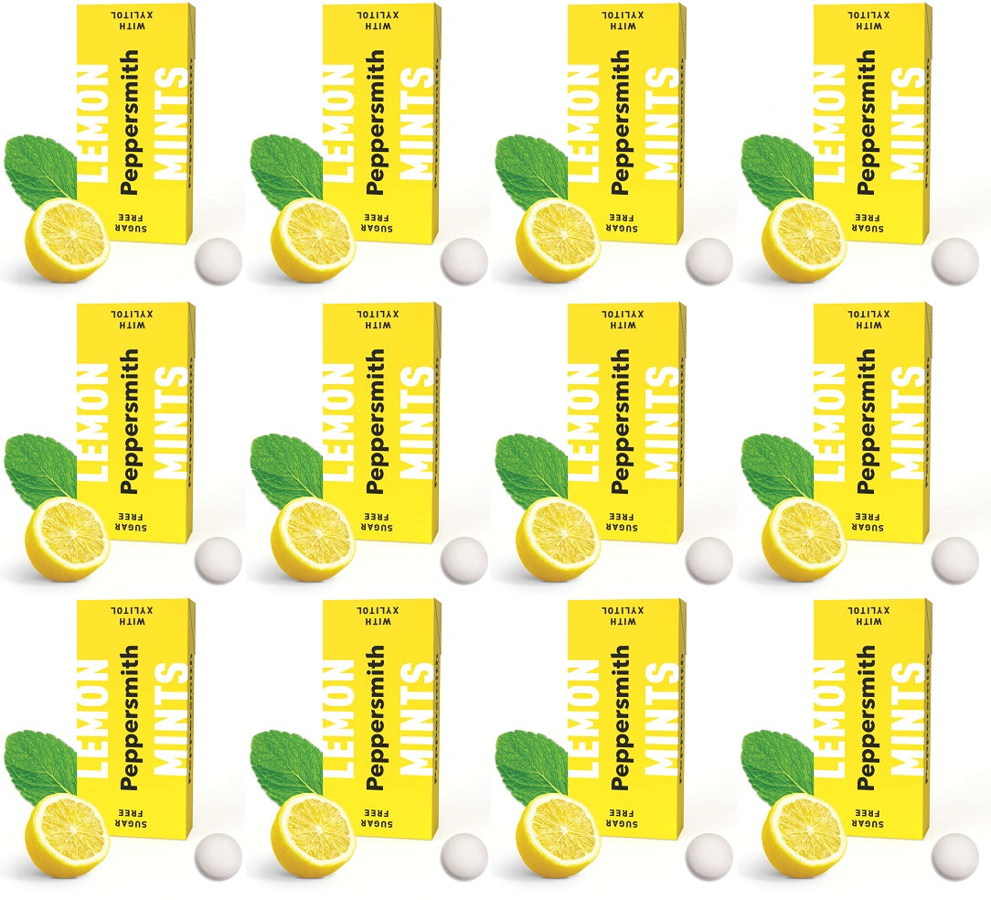 12 x Peppersmith Lemon Mints - 15g
