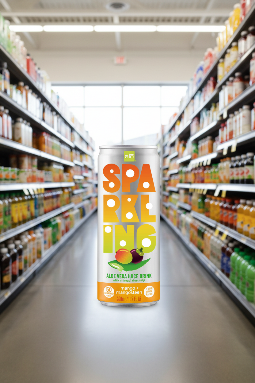 ALO Sparkling with Mango & Mangosteen juice  - 330ml