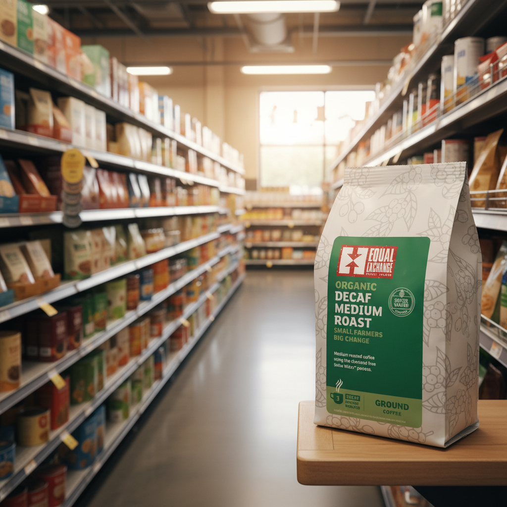 Equal Exchange Org Medium Roast Decaf R&G Coffee - 200g