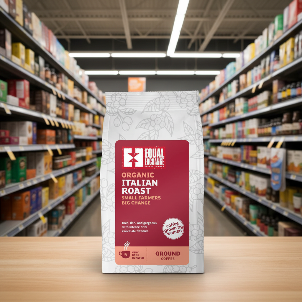 Equal Exchange Org Italian Roast R&G Coffee - 200g