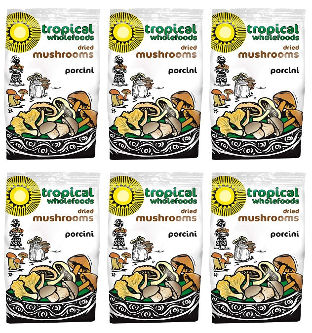 6 x Tropical Wholefoods Porcini Mushrooms - 30g