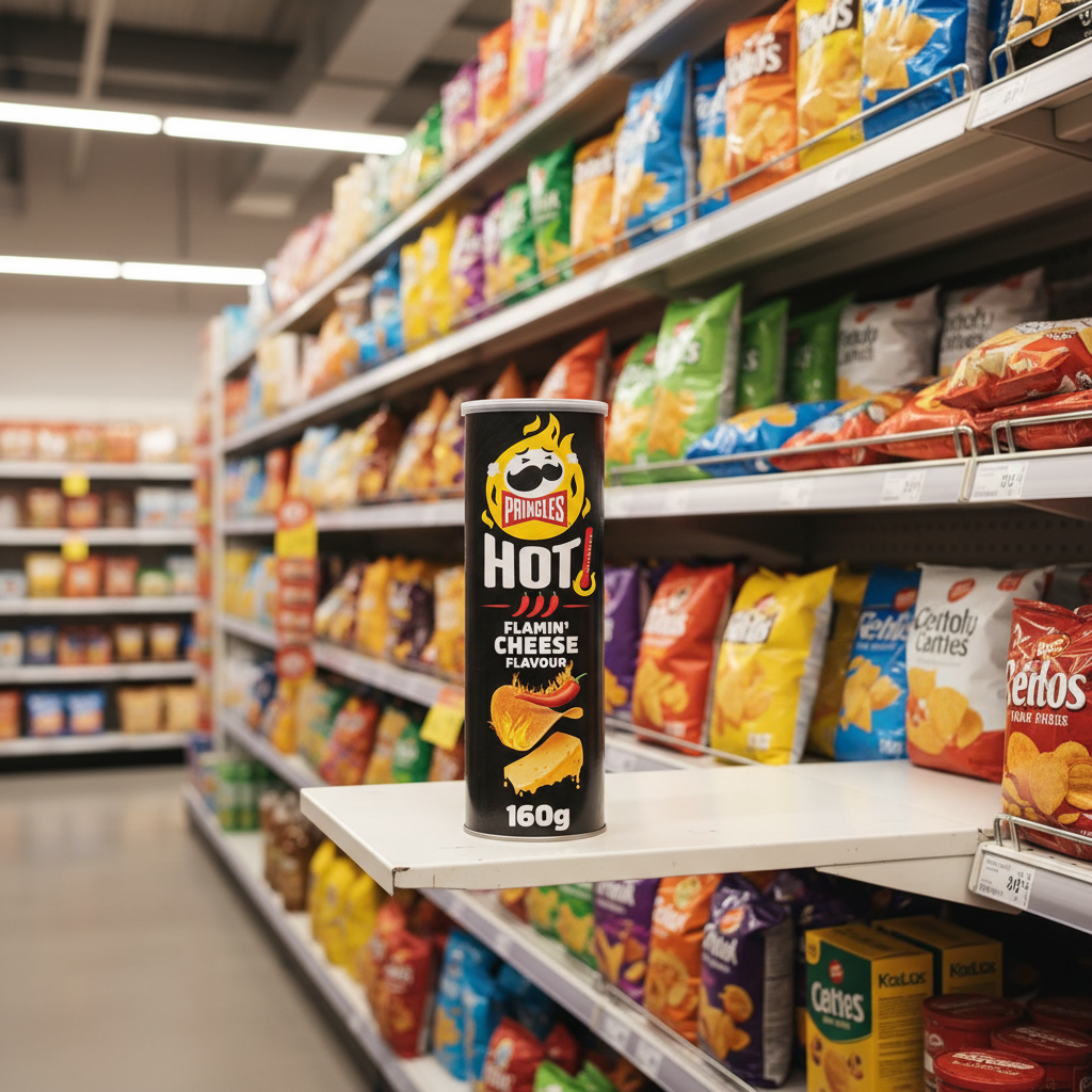 19 x Pringles Hot Flamin  Cheese Flavour 160G