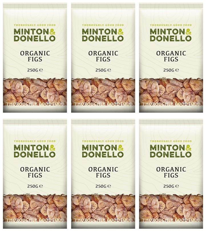 6 x Minton & Donello Organic Figs - 250g