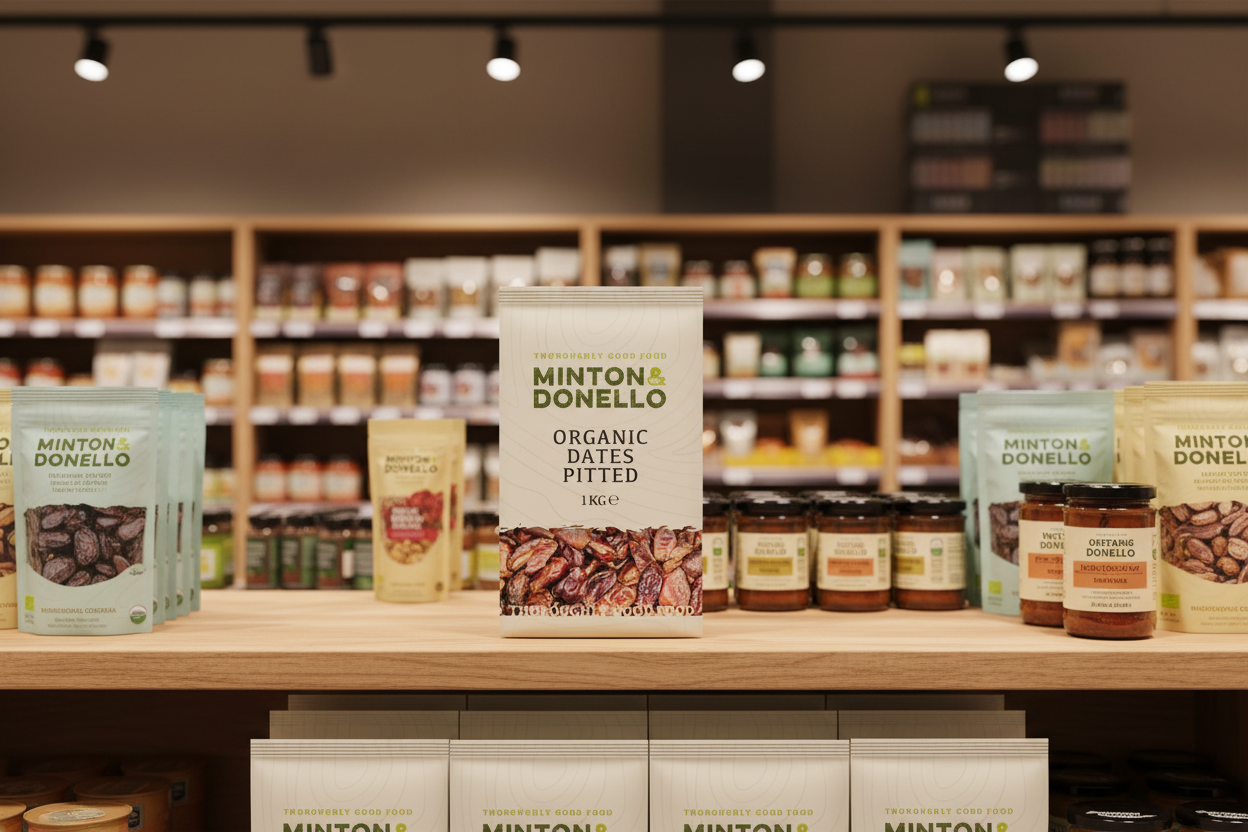 6 x Minton & Donello Organic Pitted Dates - 1000g