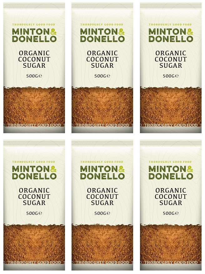 6 x Minton & Donello Org Coconut sugar - 500g