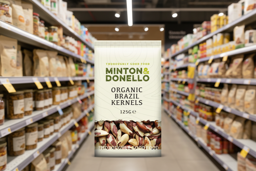 6 x Minton & Donello Organic Brazil Kernels - 125g