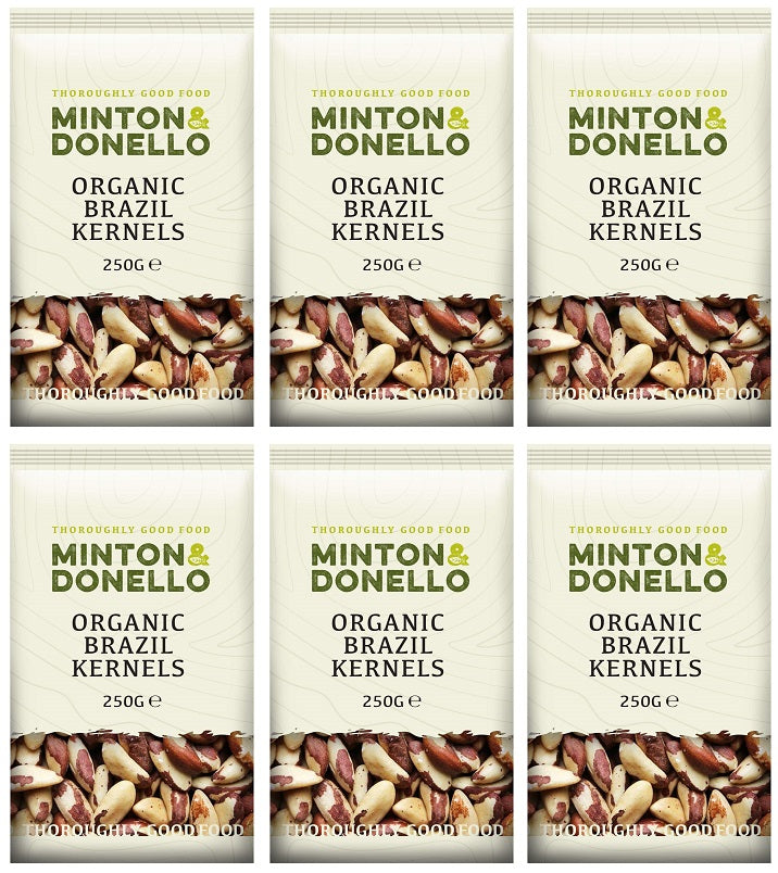 6 x Minton & Donello Organic Brazil Kernels - 250g