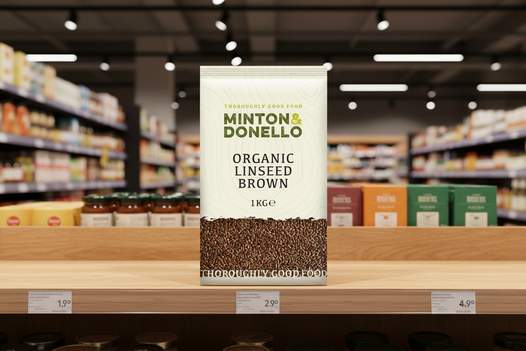 6 x Minton & Donello Organic Linseed Brown - 1000g