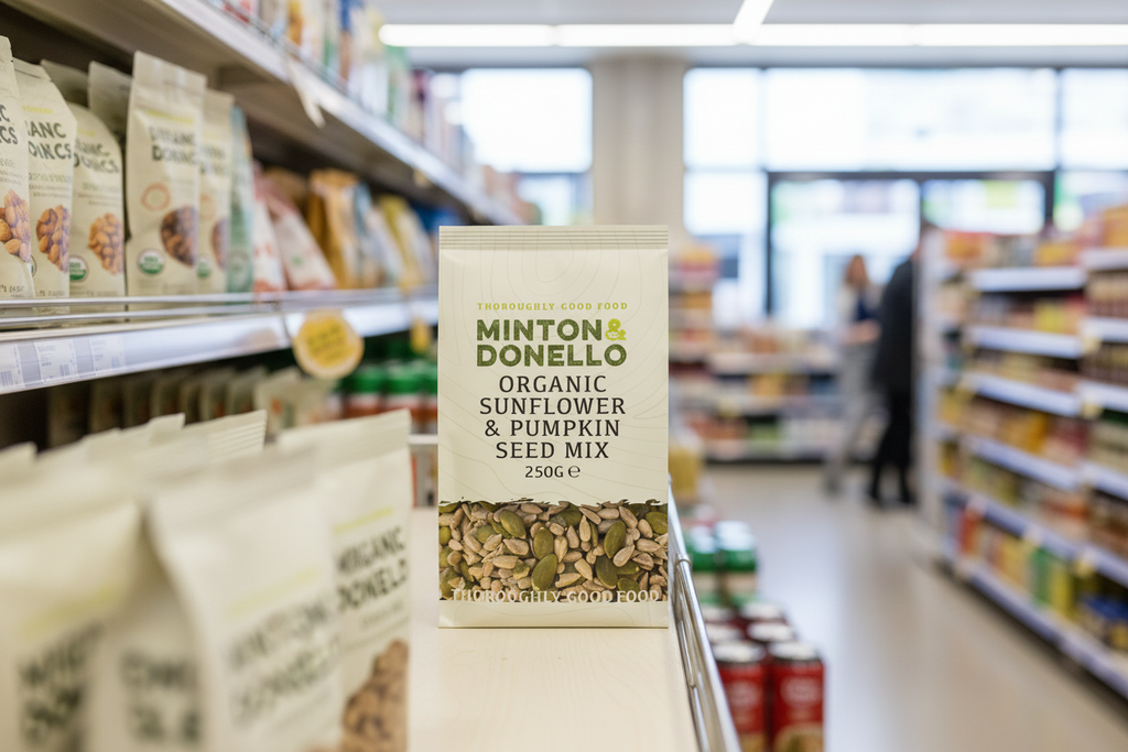 6 x Minton & Donello Organic Sunflower & Pumpkin Mix - 250g