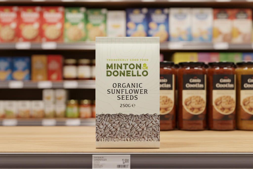 6 x Minton & Donello Organic Sunflower Seeds - 250g