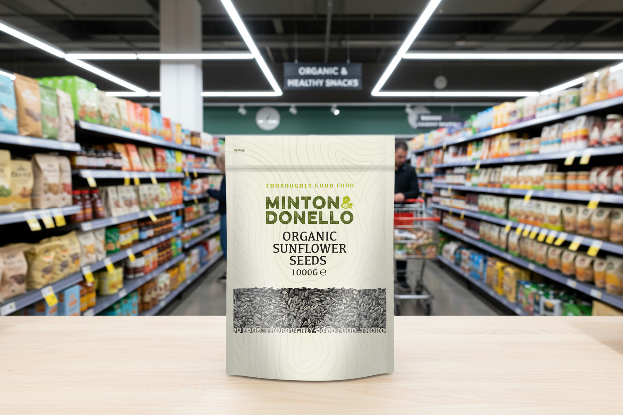 6 x Minton & Donello Organic Sunflower Seeds - 1000g