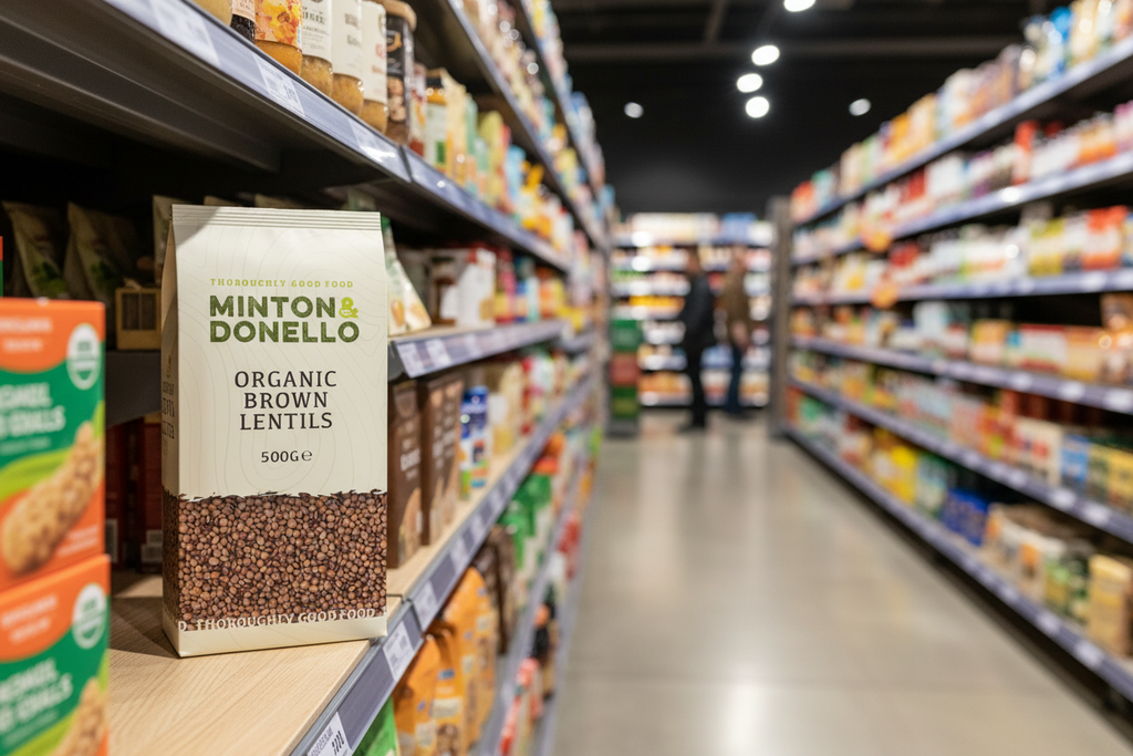 6 x Minton & Donello Organic Brown Lentils - 500g