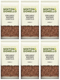 6 x Minton & Donello Organic Brown Lentils - 500g