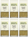 6 x Minton & Donello Organic Green Lentils - 500g