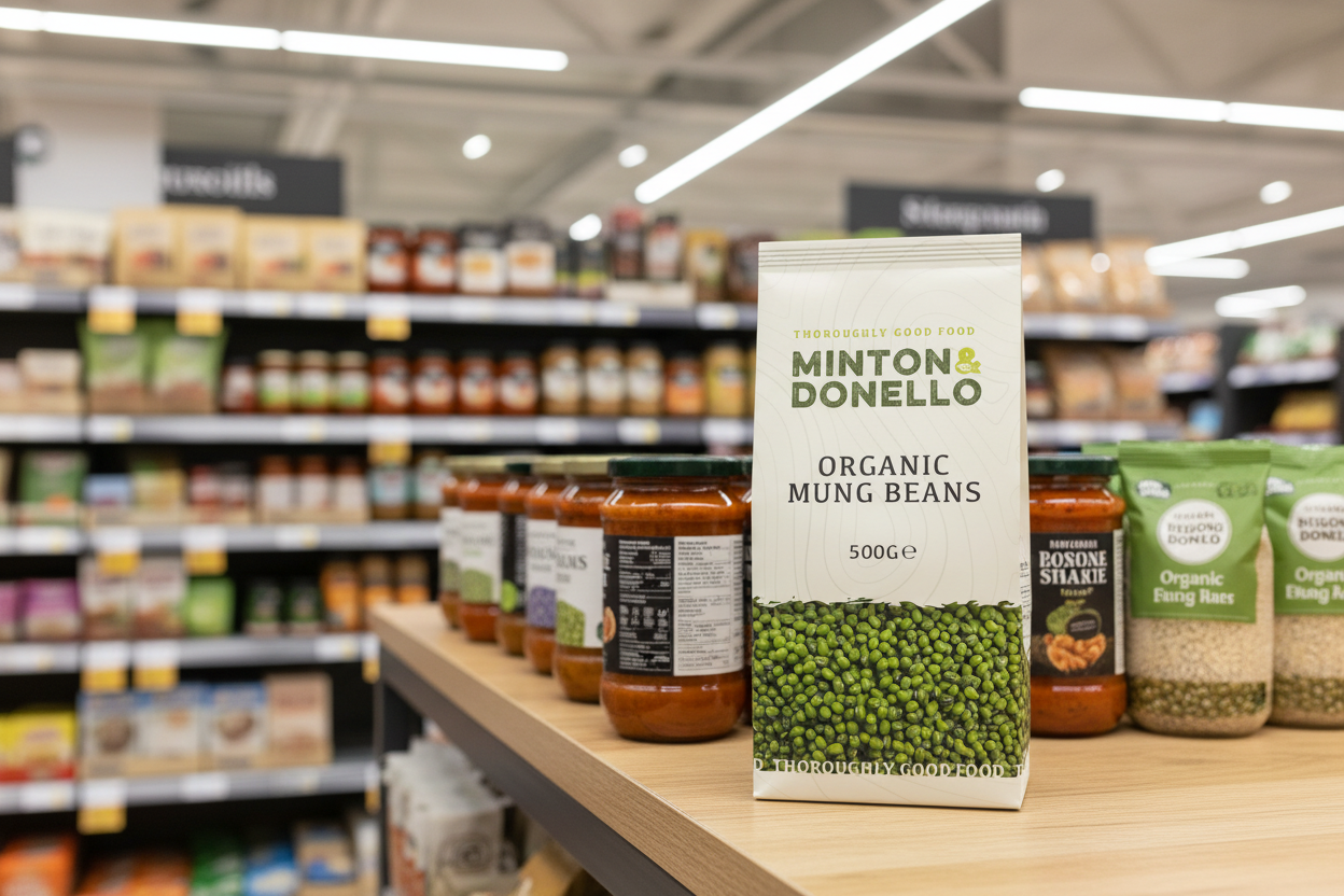 6 x Minton & Donello Organic Mung Beans - 500g