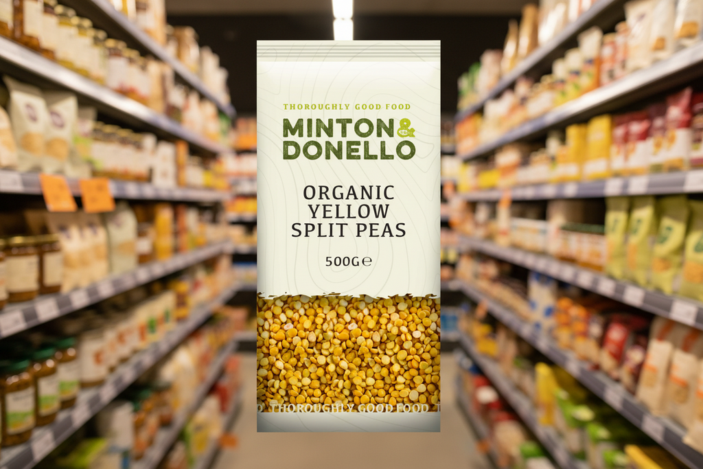 6 x Minton & Donello Organic Yellow Split Peas - 500g