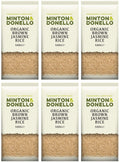 6 x Minton & Donello Organic Brown Basmati Rice - 500g