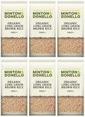6 x Minton & Donello Organic Long Grain Brown Rice - 500g