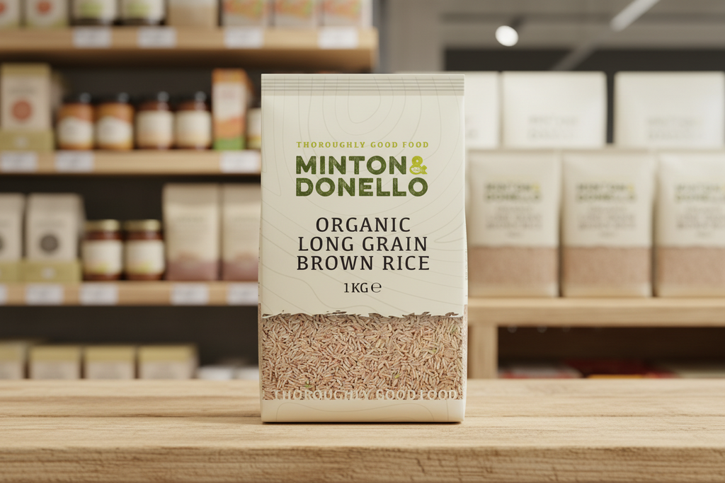6 x Minton & Donello Organic Long Grain Brown Rice - 1000g