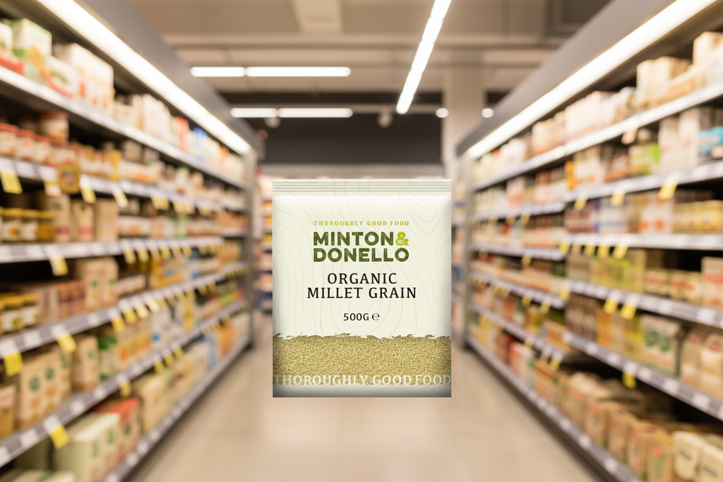 6 x Minton & Donello Organic Millet Grain Hulled - 500g