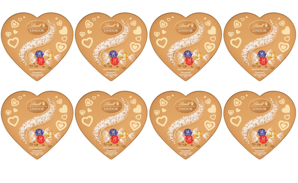 8 x Lindt Lindor Heart Box Assorted 200G
