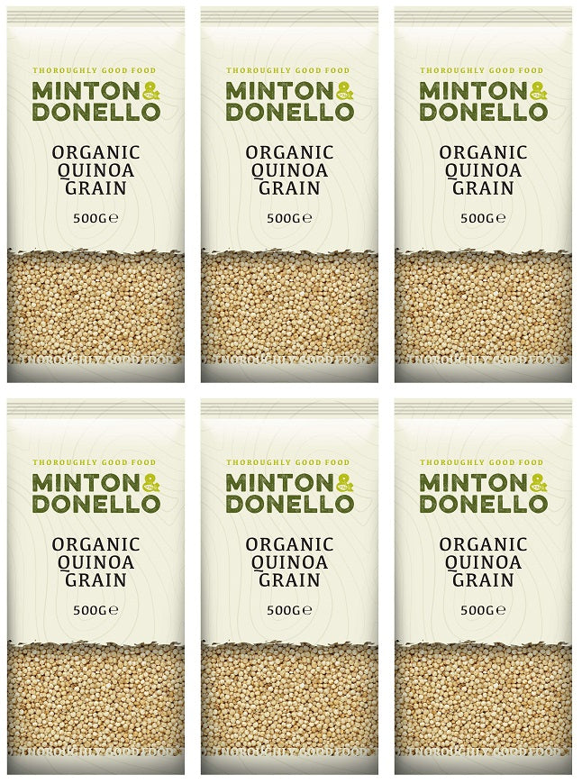 6 x Minton & Donello Organic Quinoa Grain - 500g