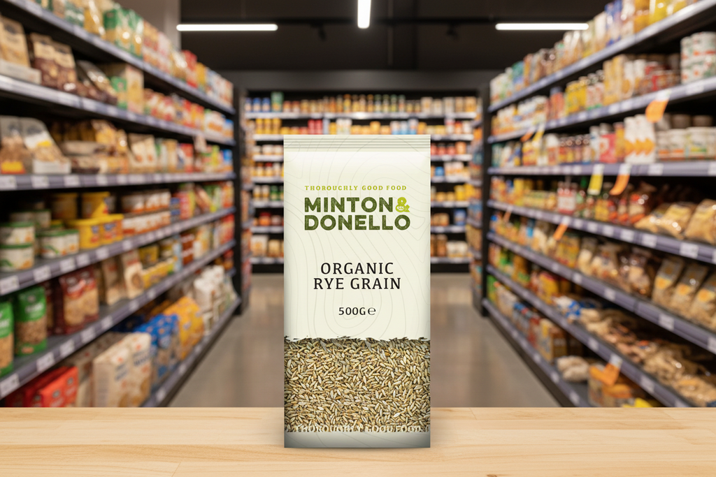 6 x Minton & Donello Organic Rye Grain - 500g