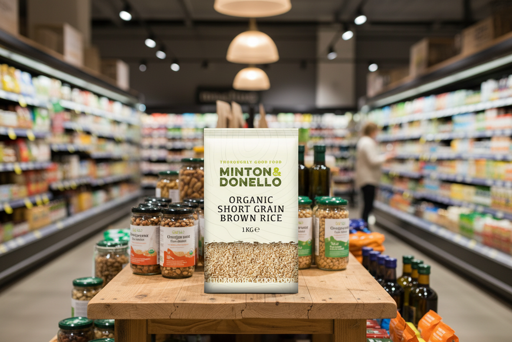 6 x Minton & Donello Organic Short Grain Brown Rice - 1000g