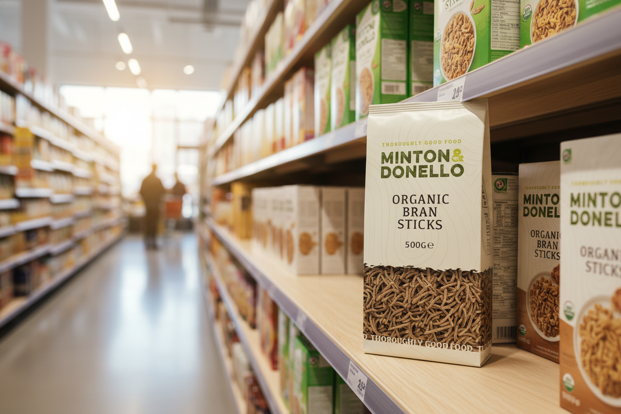 6 x Minton & Donello Organic Bran Sticks - 500g