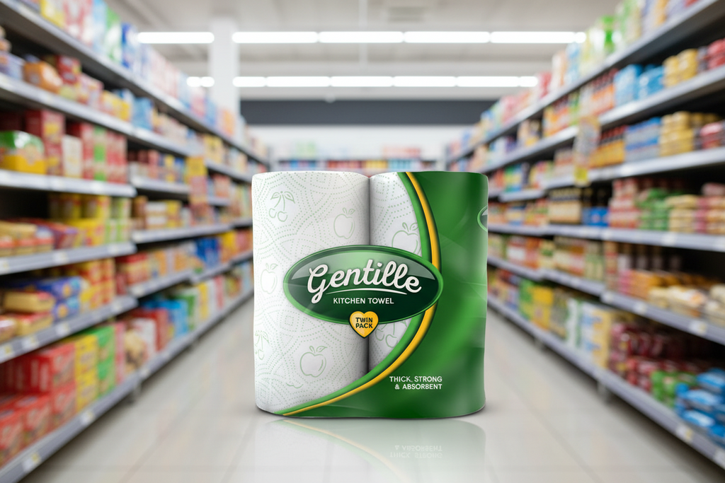 12 x Gentille Twin Pack Kitchen Towel