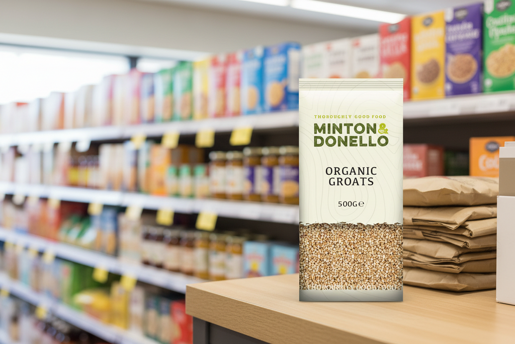 6 x Minton & Donello Organic Groats - 500g