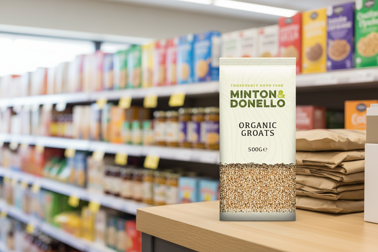 6 x Minton & Donello Organic Groats - 500g