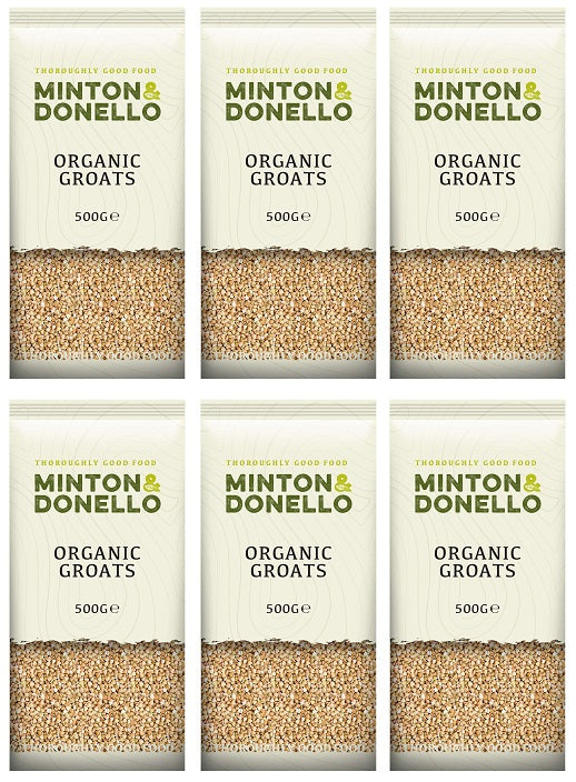 6 x Minton & Donello Organic Groats - 500g