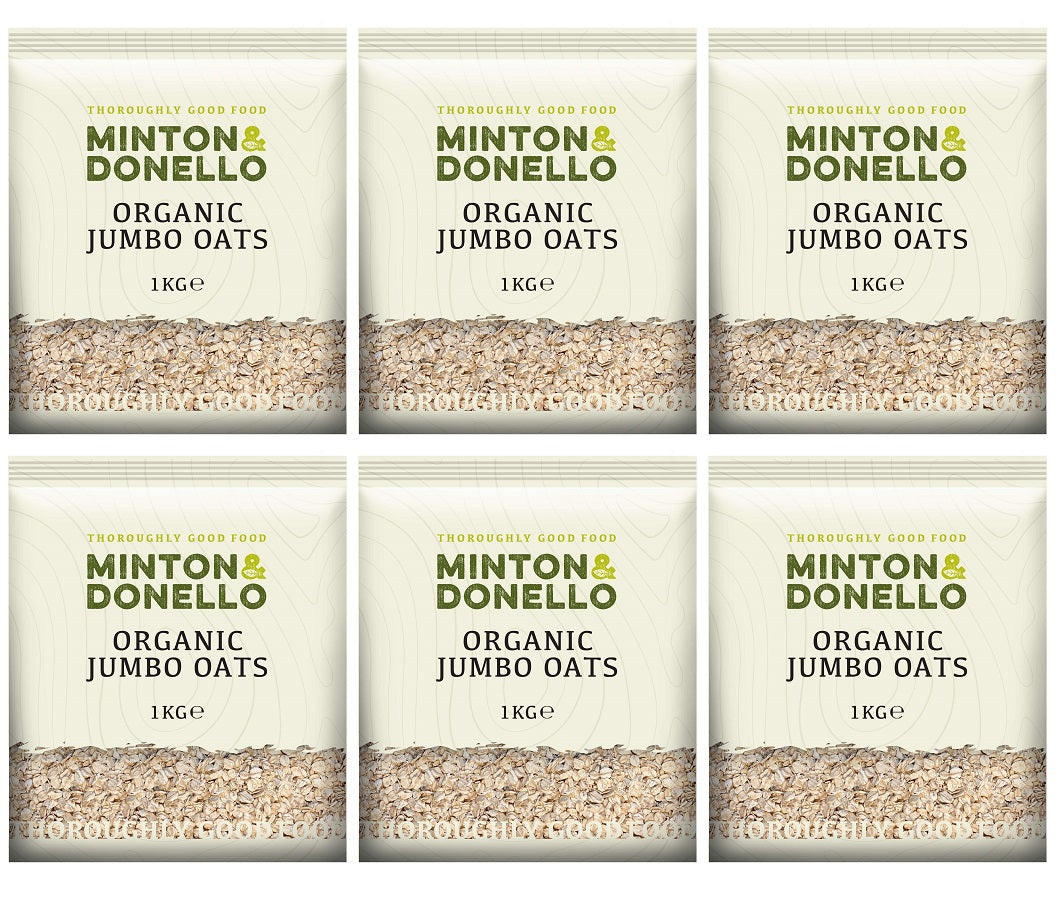 6 x Minton & Donello Organic Jumbo Oats - 1000g