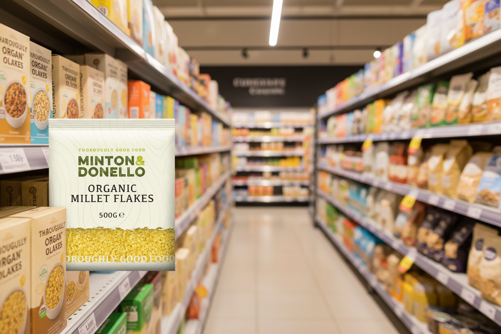 6 x Minton & Donello Organic Millet Flakes - 500g