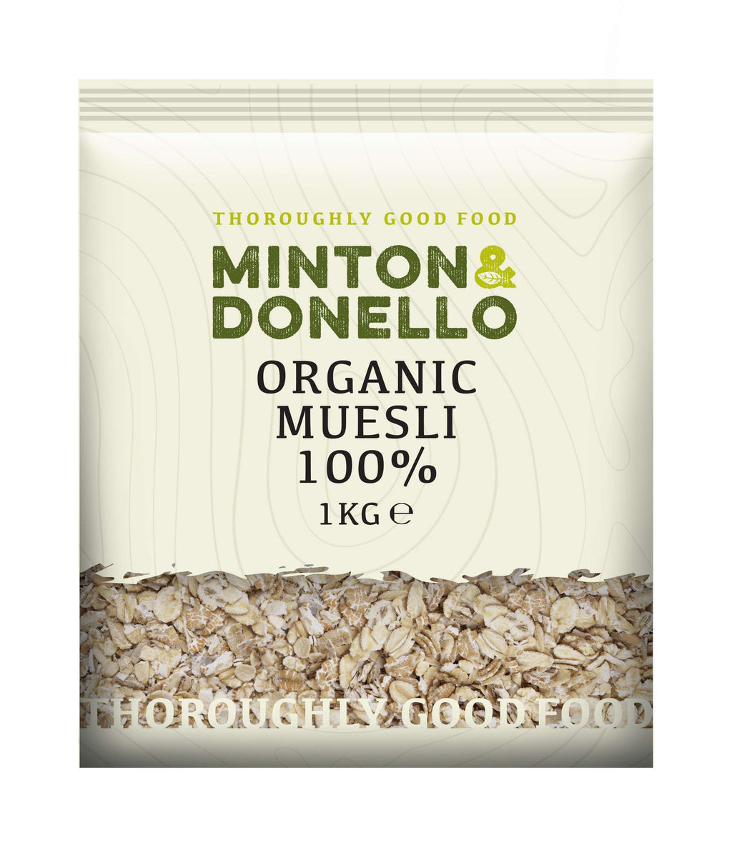 6 x Minton & Donello Organic Muesli 100% Organic - 1000g